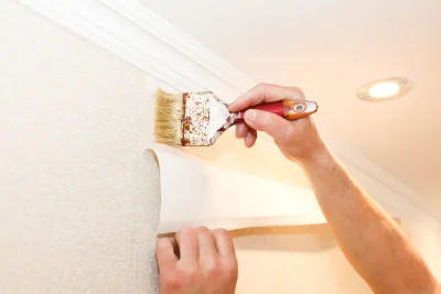 Pose de papier peint à Provency — revêtements muraux et toiles de verre